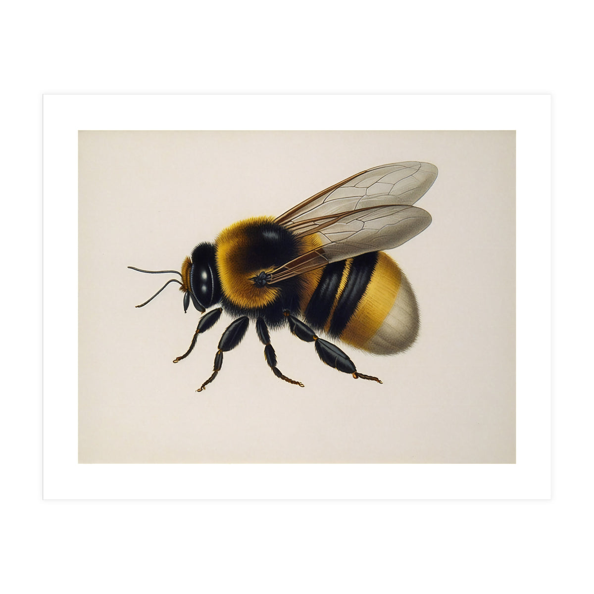 Bumblebee Vintage Illustration (Print Only)