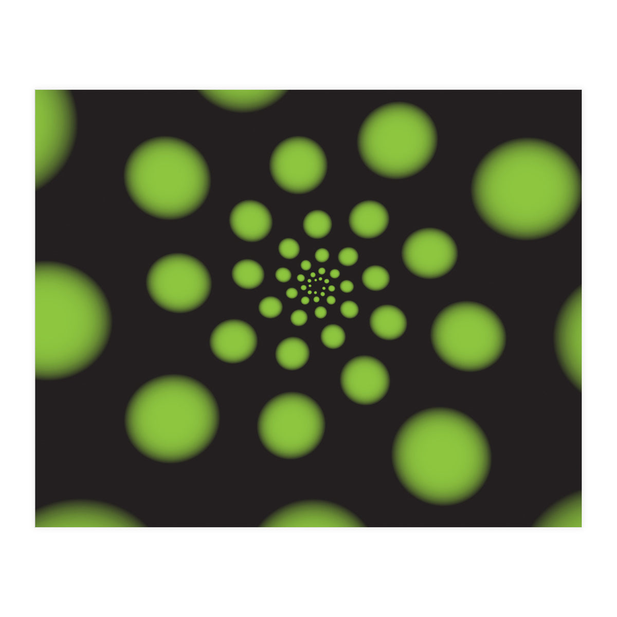 Green Spiral Dots (Print Only)