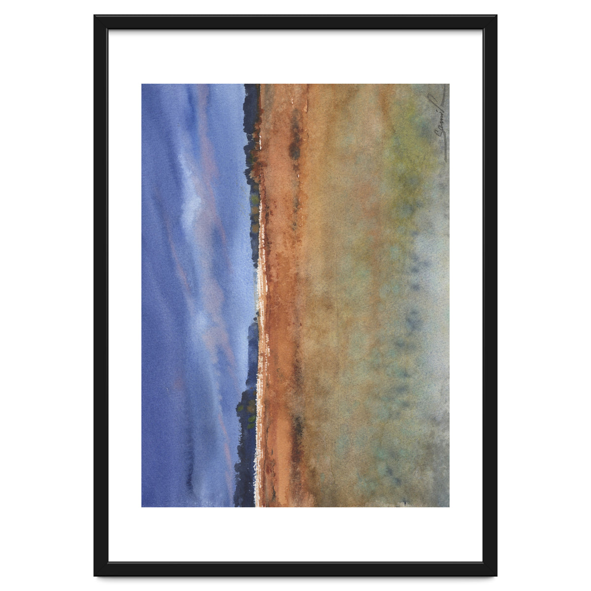 landscape painting watercolor