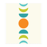 Abstract Moons Teal and Orange  (Print Only) thumbnail