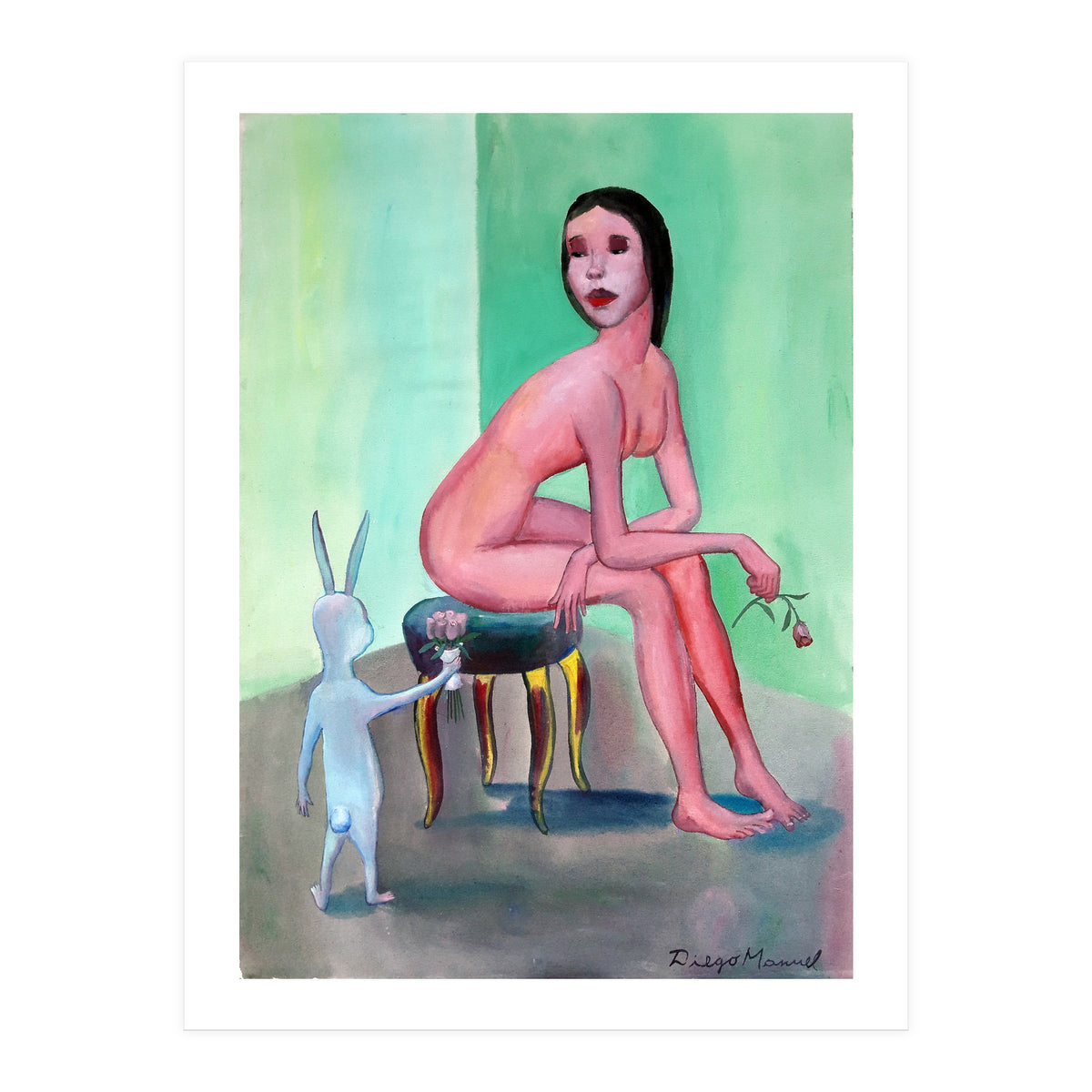 Conejo Enamorado 1 (Print Only)