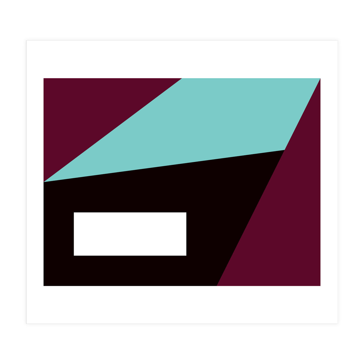 Geometric Shapes No. 84 - purple & turquoise  (Print Only)