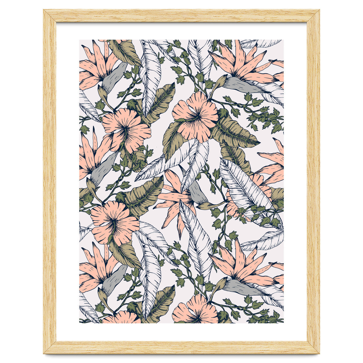 Tropical pattern pastel