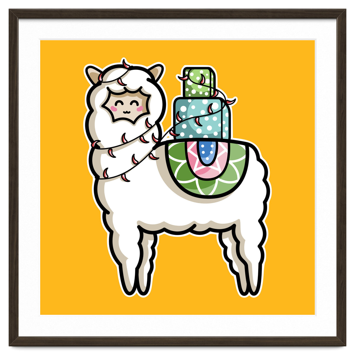 Kawaii Cute Gift Carrying Llama