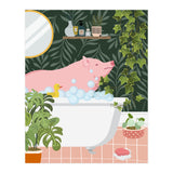Pig Taking a Bubble Bath (Print Only) thumbnail