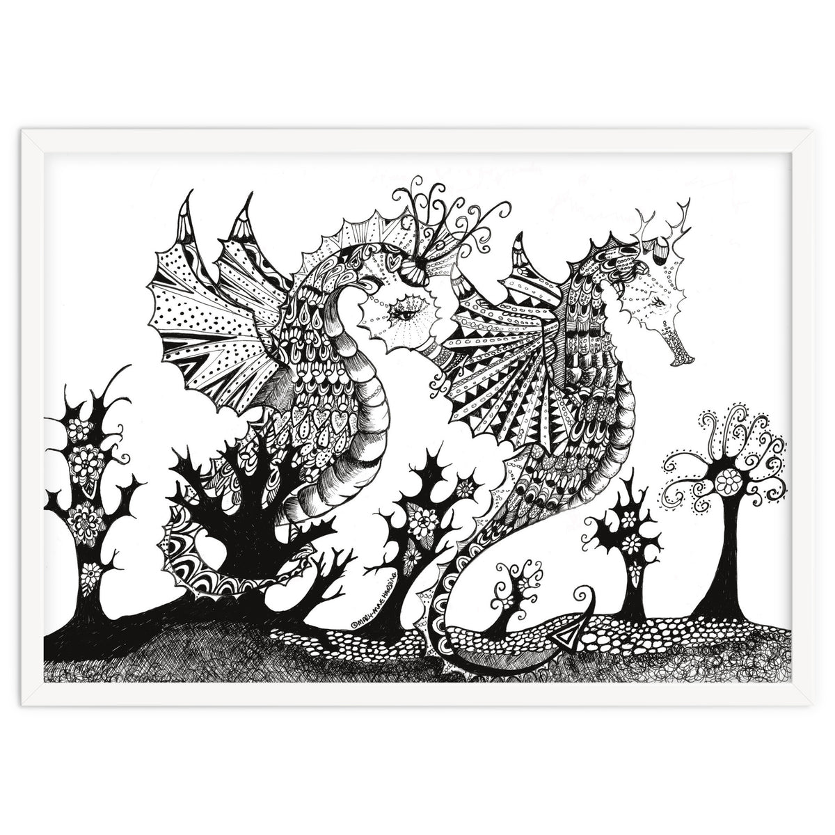 Seahorse Dragons Mystical Home