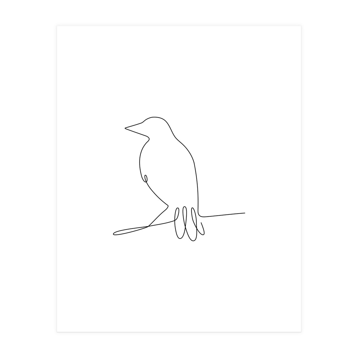 One Line Art Bird II (Print Only)
