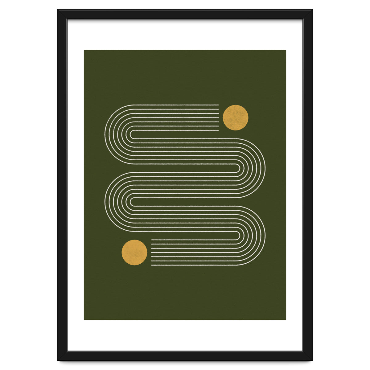 Mid-Century Modern No.25 - Woodblock Print