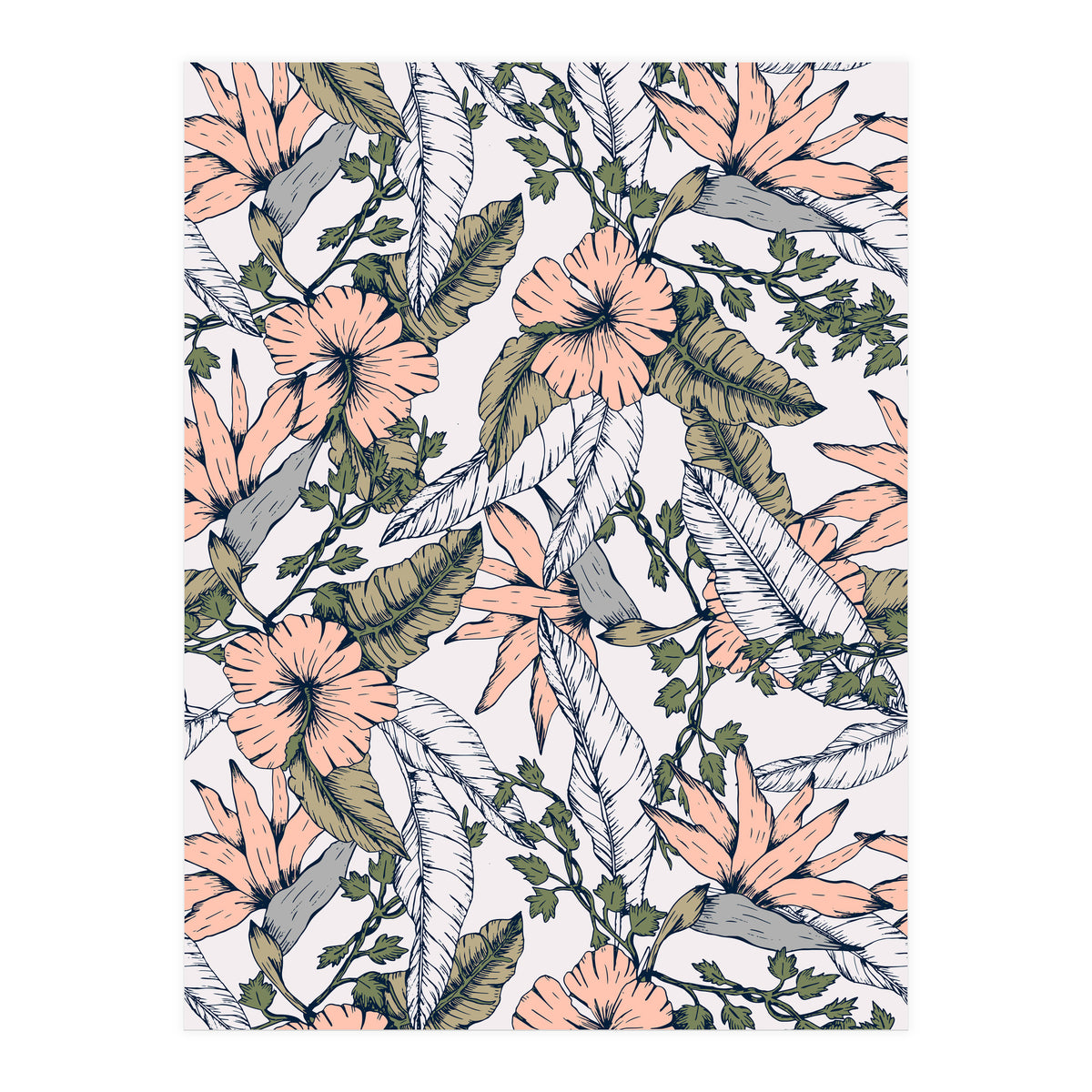 Tropical pattern pastel (Print Only)