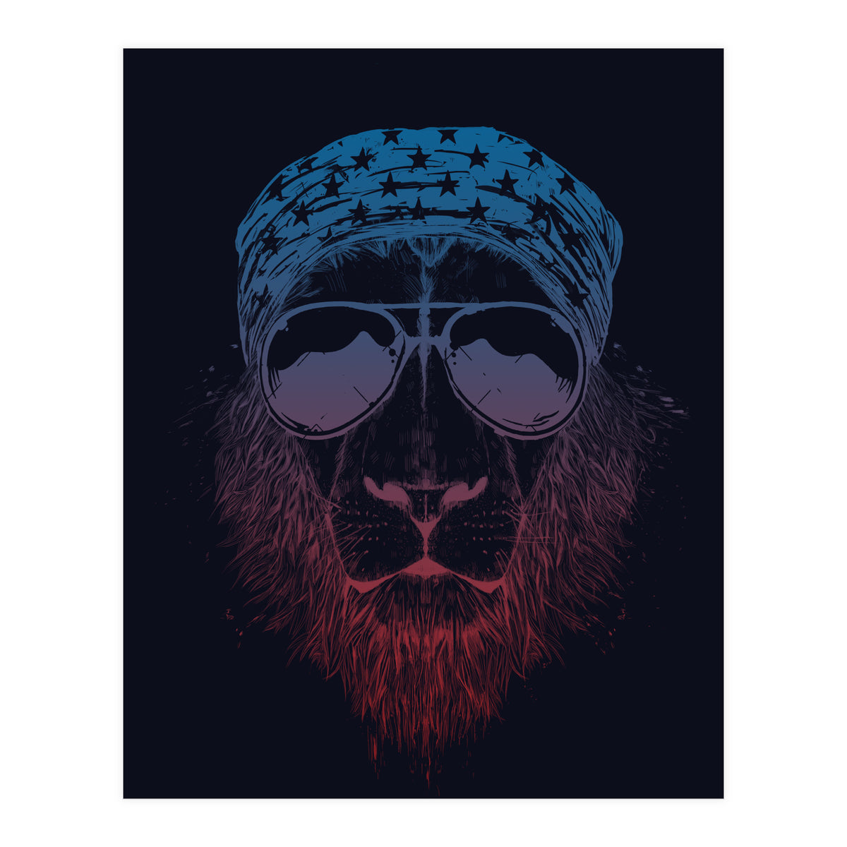 Wild Lion (dark) (Print Only)