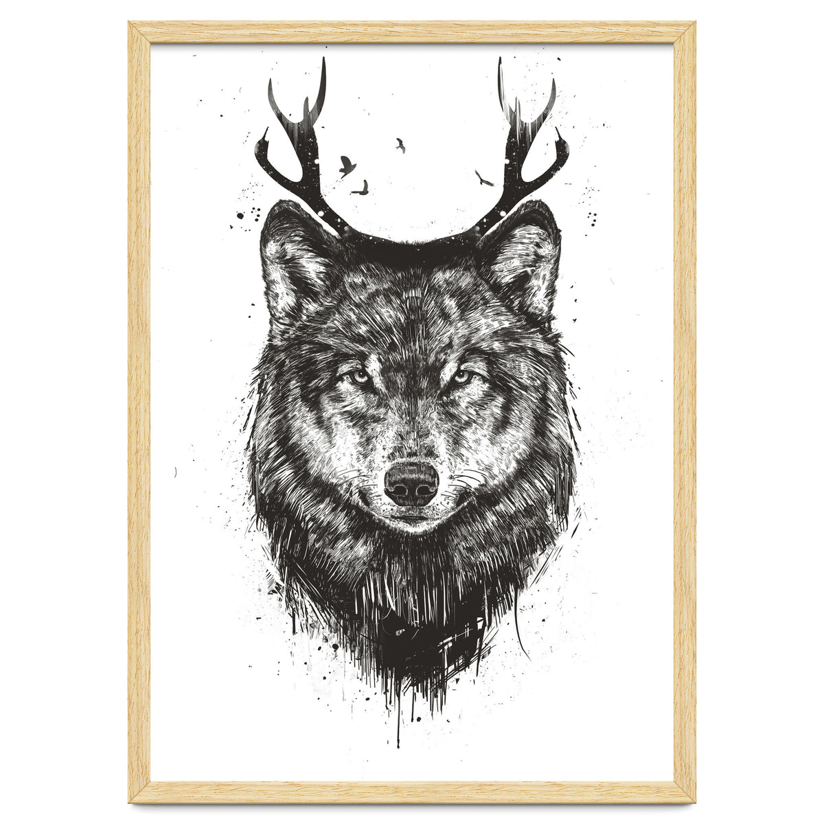 Deer Wolf Bw