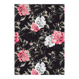Floral pink - black & white dark (Print Only) thumbnail
