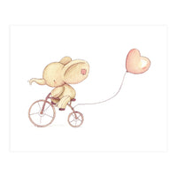 Elephant riding his bike (Print Only)