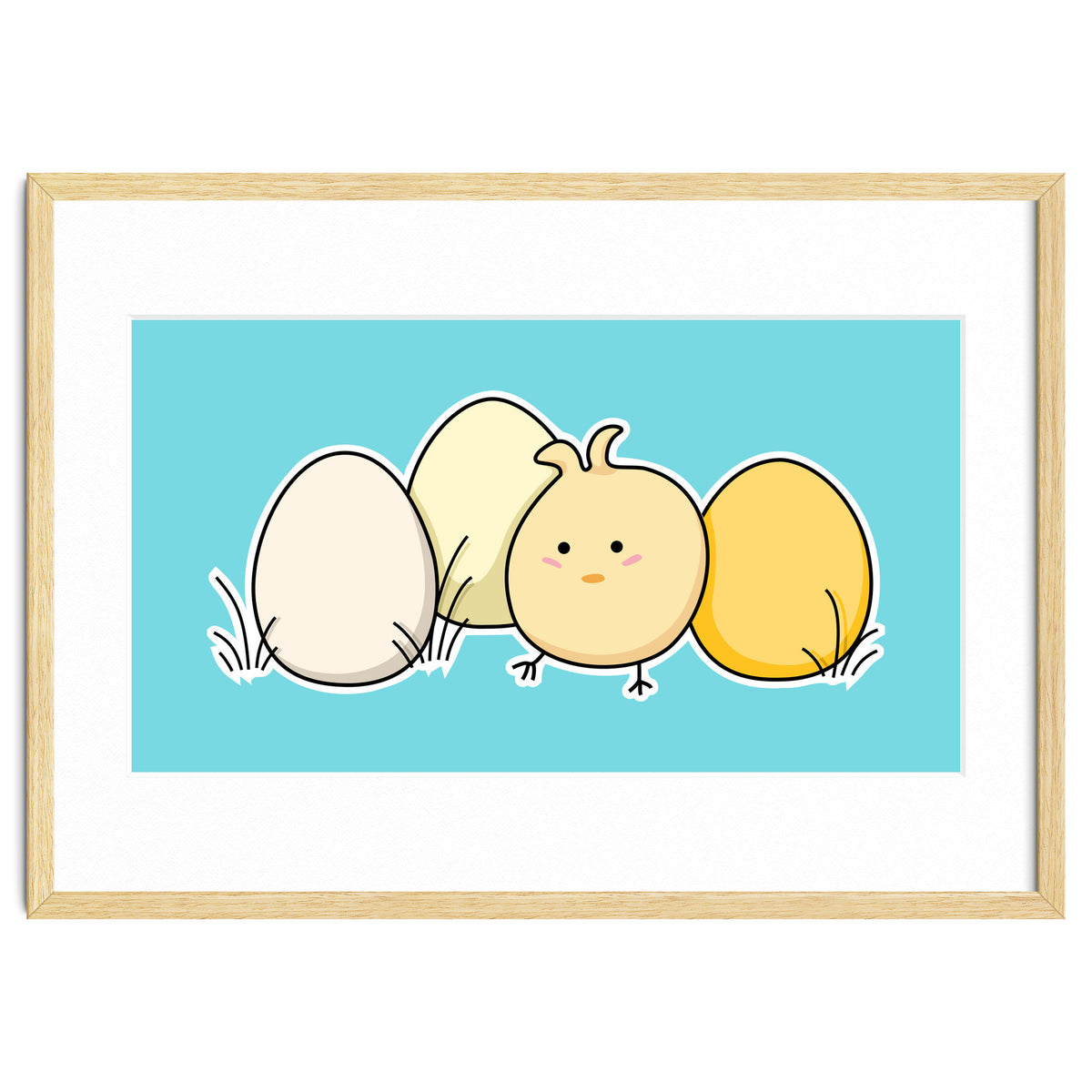 Kawaii Cute Chick And Eggs