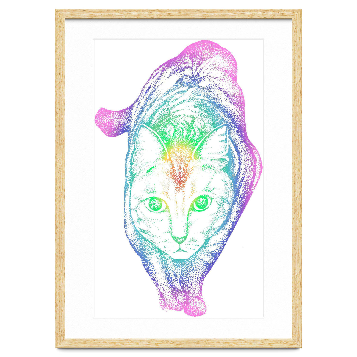 Rainbow Pastel Cat