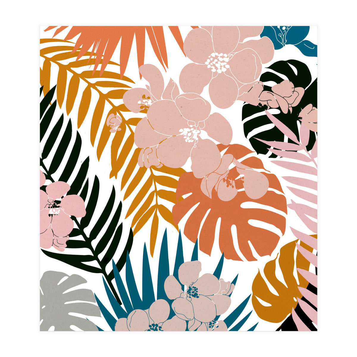 Palms And Bloom (Print Only)