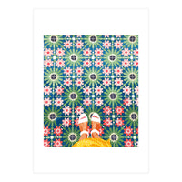 For The Love of Tiles | Moroccan Modern Bohemian Décor | Exotic Travel Watercolor Painting (Print Only)