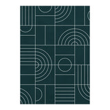 My Favorite Geometric Patterns No.26 - Green Tinted Navy Blue (Print Only) thumbnail