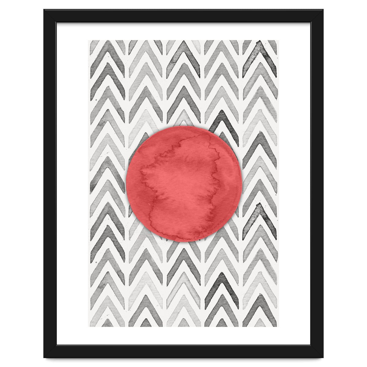 Red Bubble Chevron Pattern