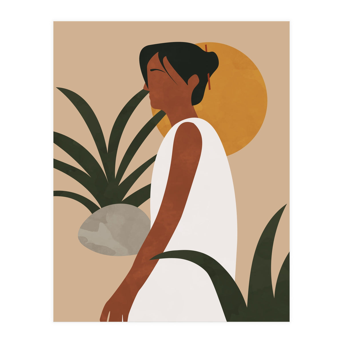 Botanical Woman - Abstract Boho (Print Only)