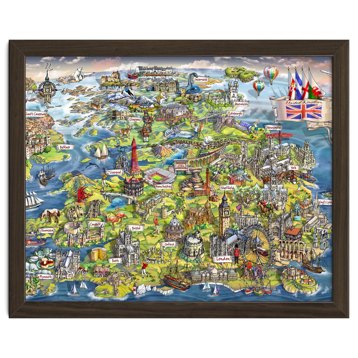 Illustrated Map Of The United Kingdom