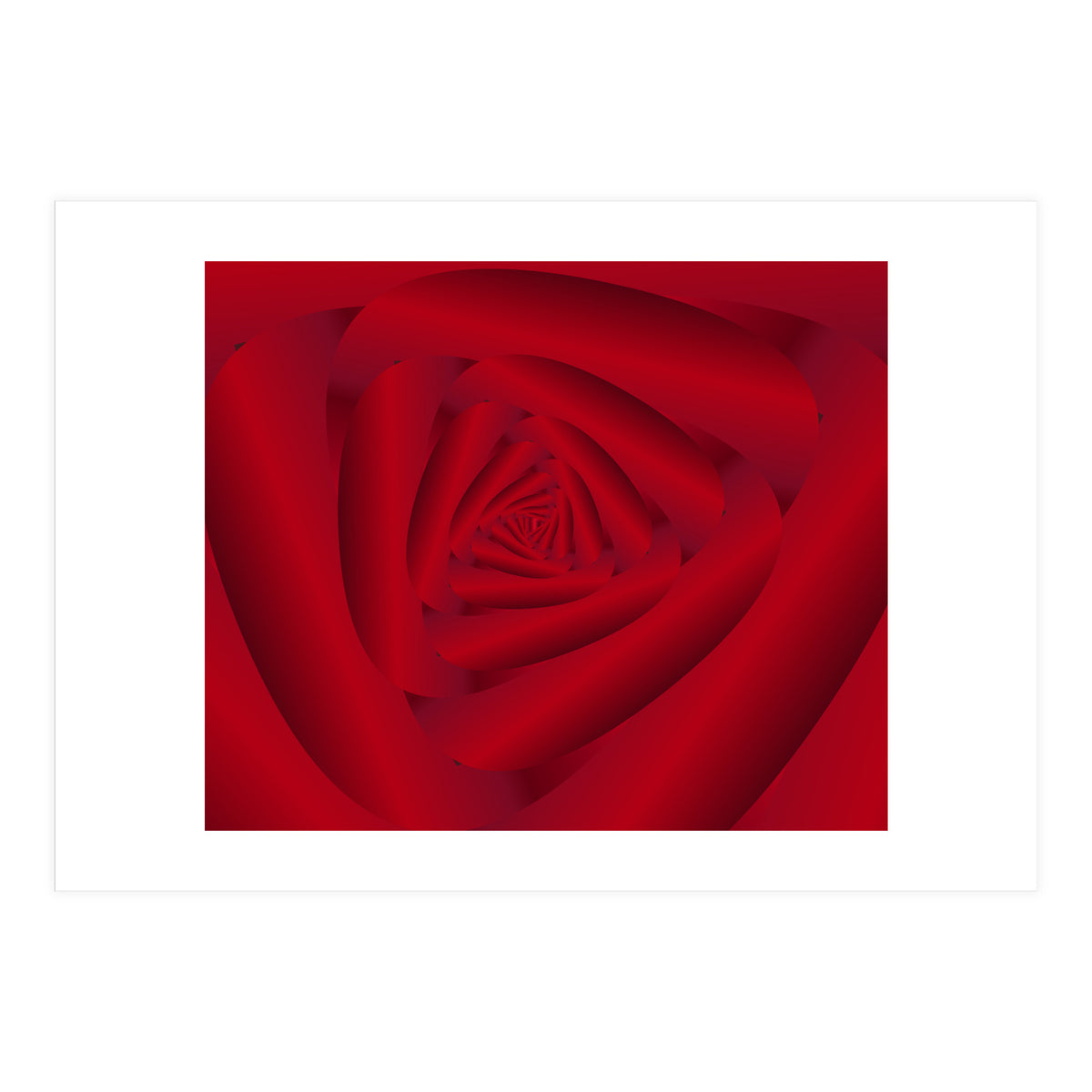 Rose Flower Swirl Art (Print Only)