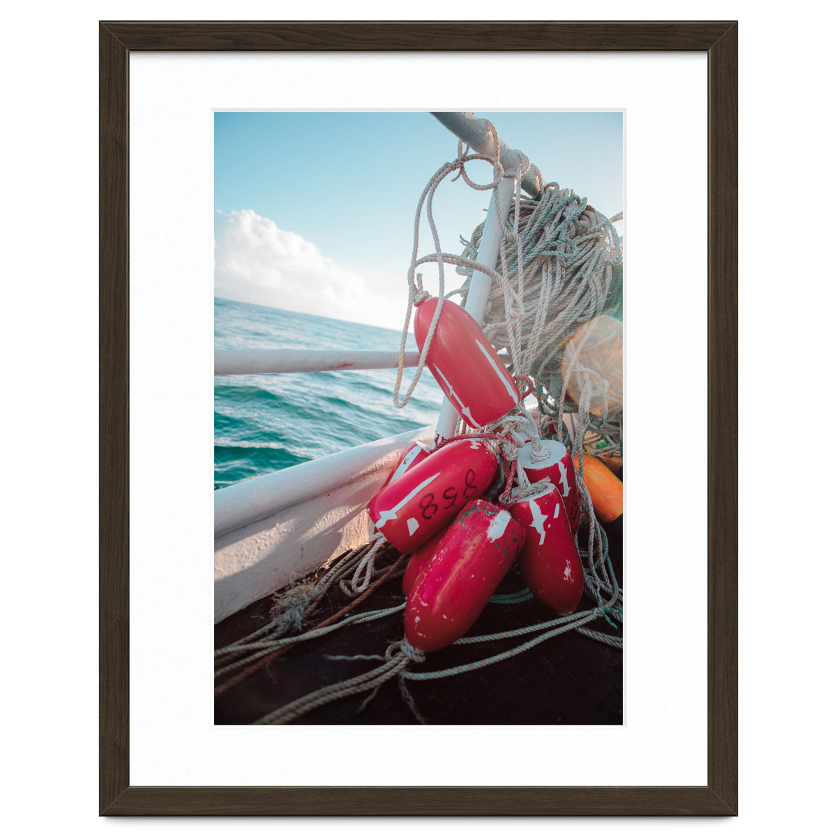 Buoys on a fishing boat