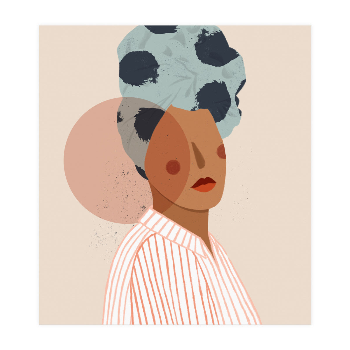 Lady with stripes (Print Only)