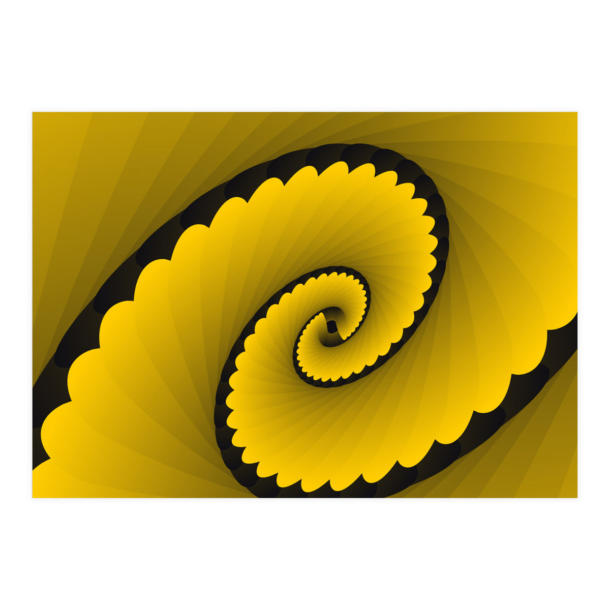 Abstract Floral Yellow (Print Only)