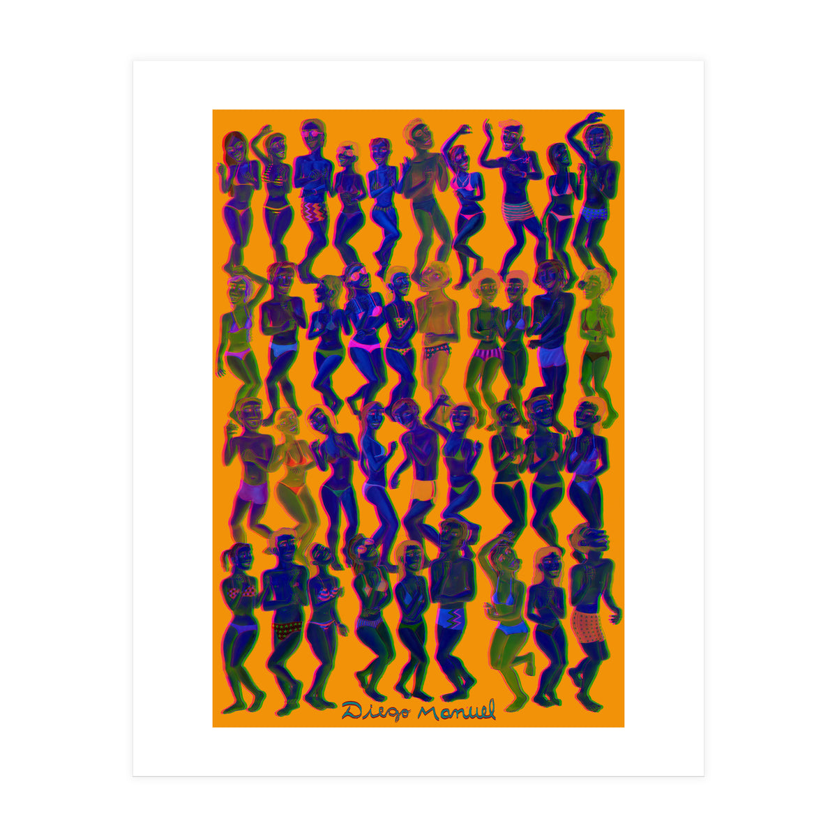 Bailando En La Playa 3d 3 (Print Only)