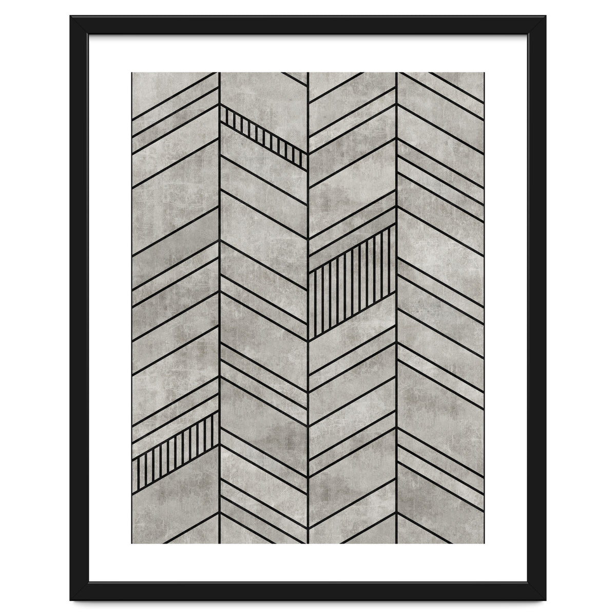 Concrete Chevron Pattern