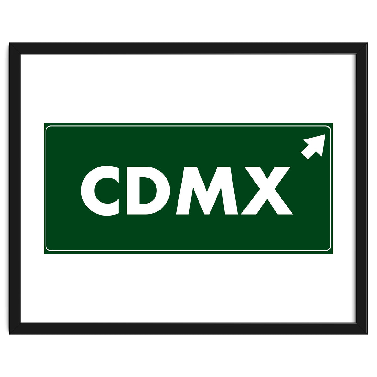 Let`s go to CDMX, Mexico! Green road sign