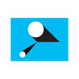 Geometric Shapes No. 46 - blue & black (Print Only) thumbnail