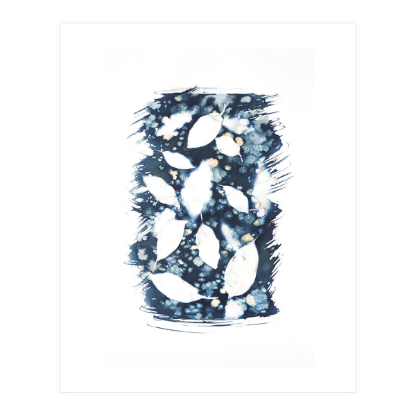 Indigo Blue Botanical Leaves No. 10 (Print Only)
