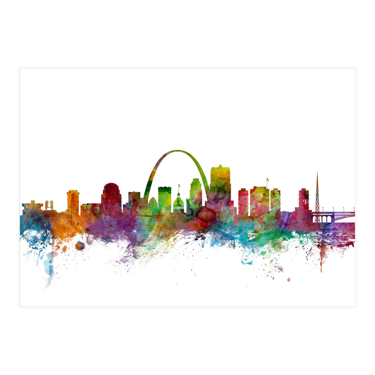 St Louis Missouri Skyline (Print Only)