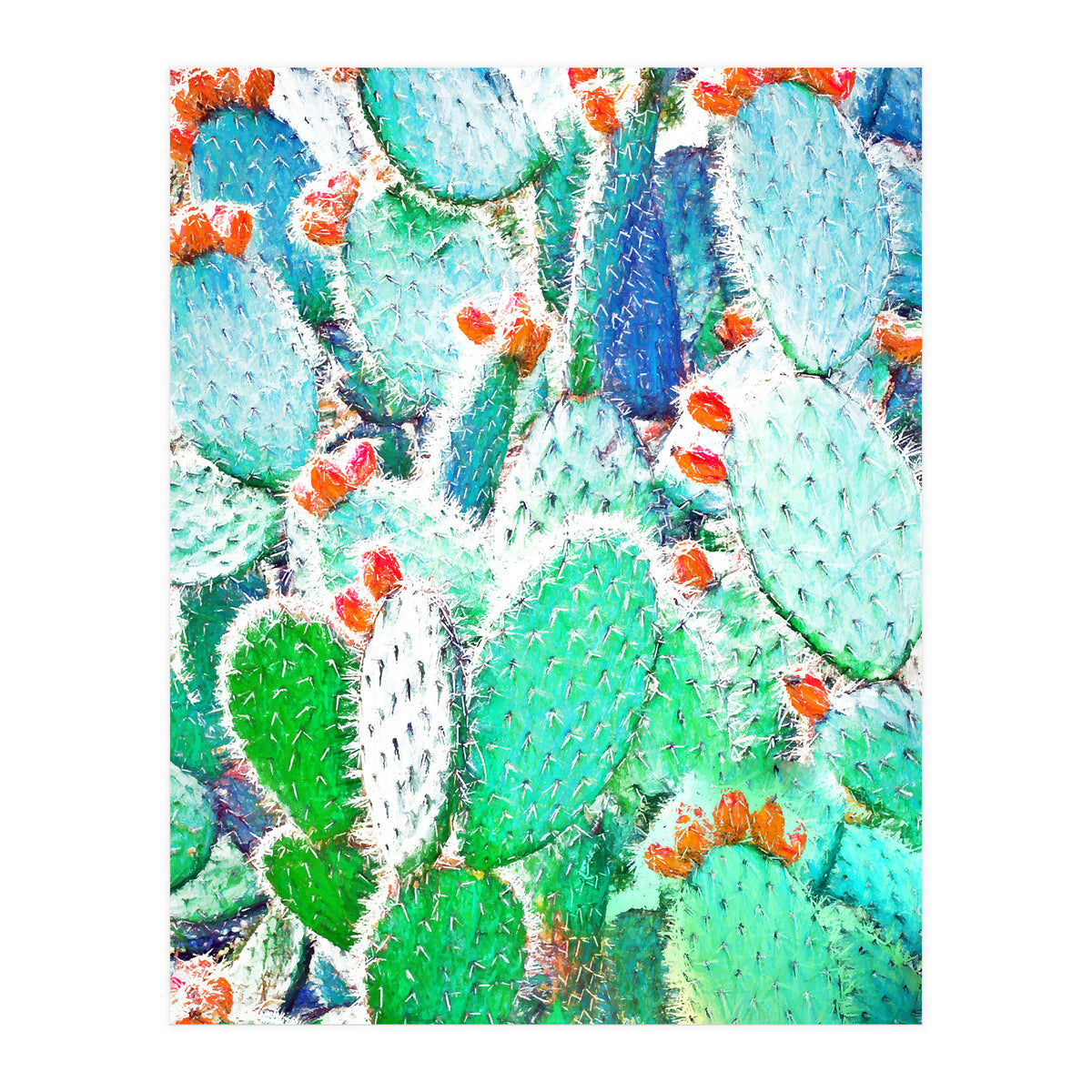 Painted Cactus (Print Only)