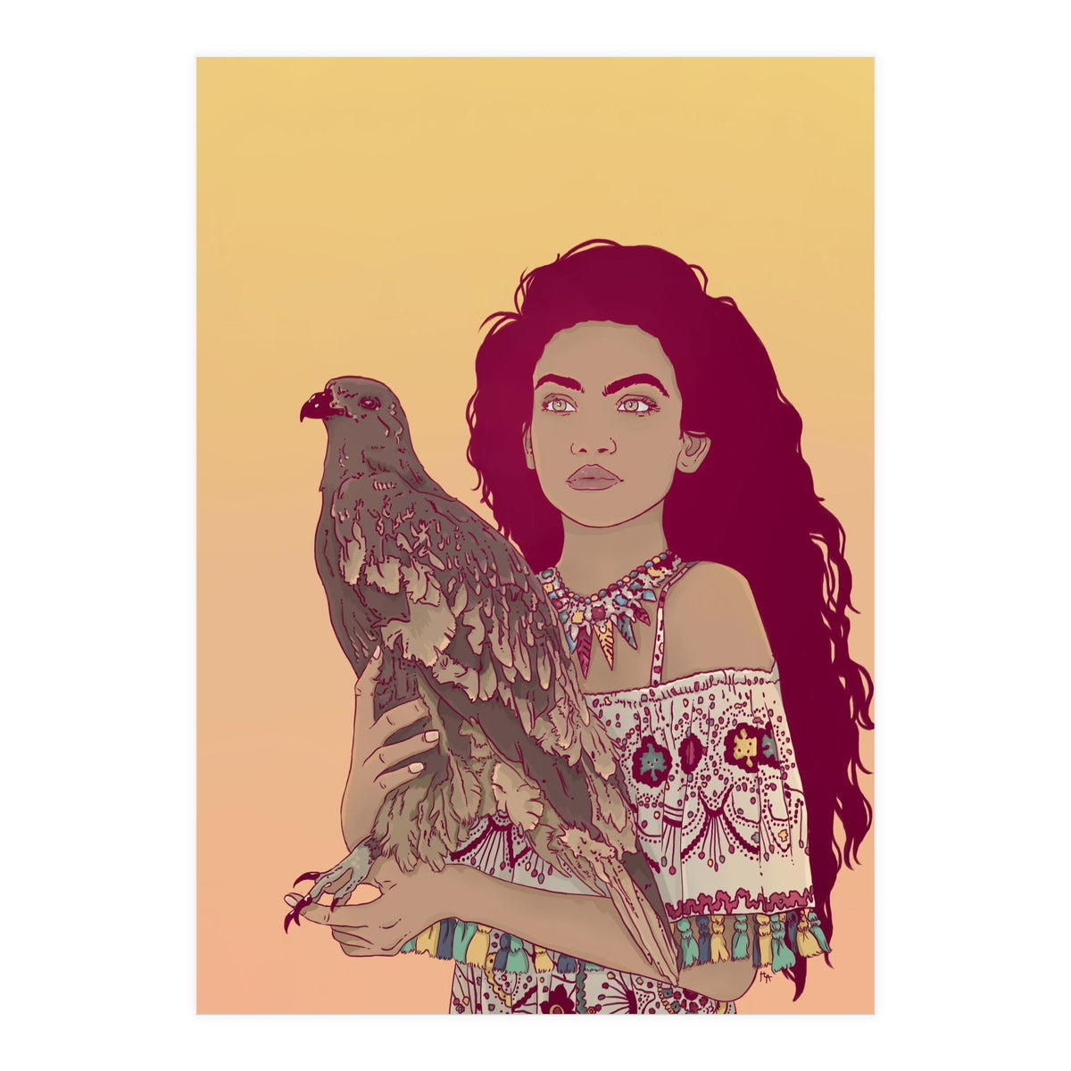 Falcon Lady (Print Only)