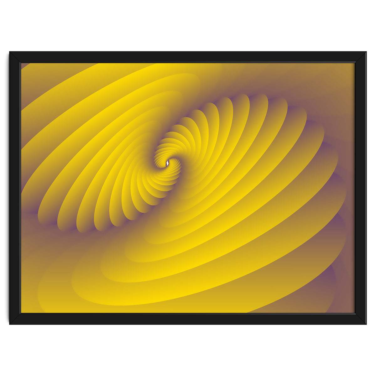 3d Abstract YELLOW Spiral Modern ART