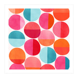 Mid Century Pink and Orange Dots (Print Only) thumbnail