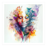 Watercolor Tropical Woman #15 (Print Only) thumbnail