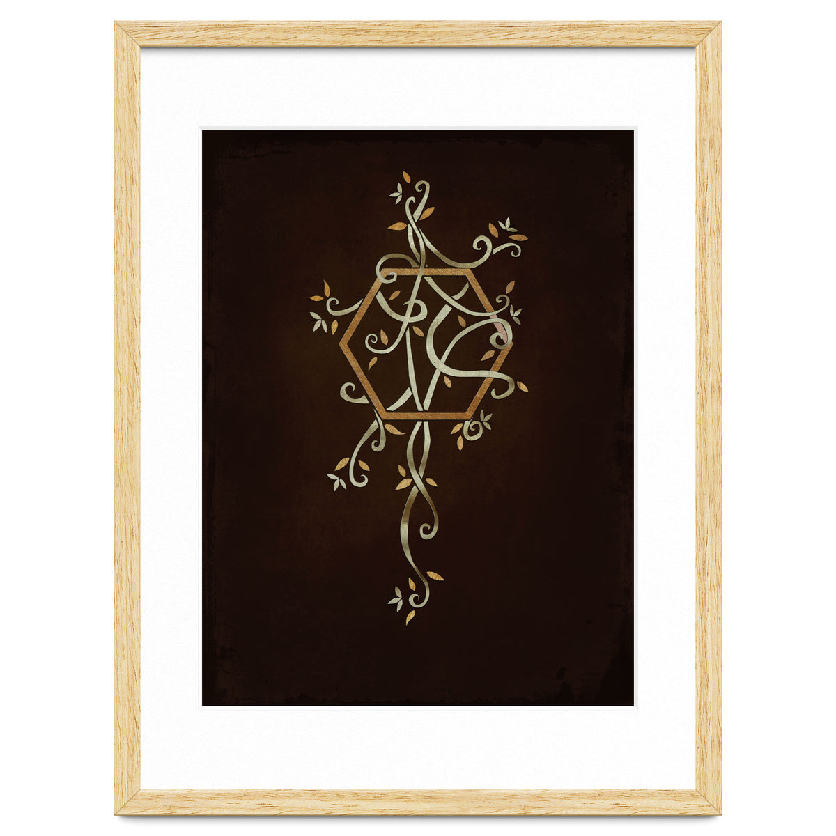 Flowering golden hexagon