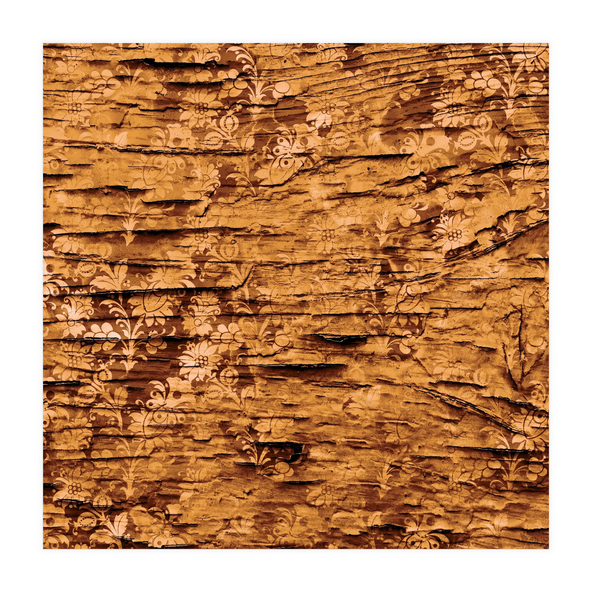 Wrinkled Ornament Old Gold (Print Only)