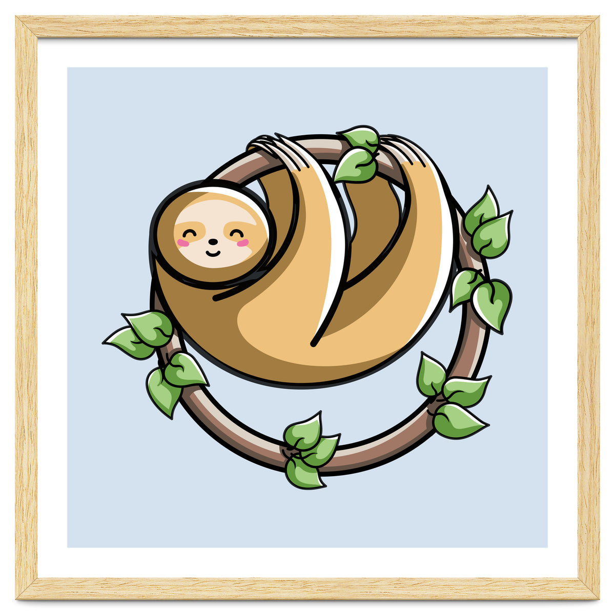 Kawaii Cute Sloth Circle