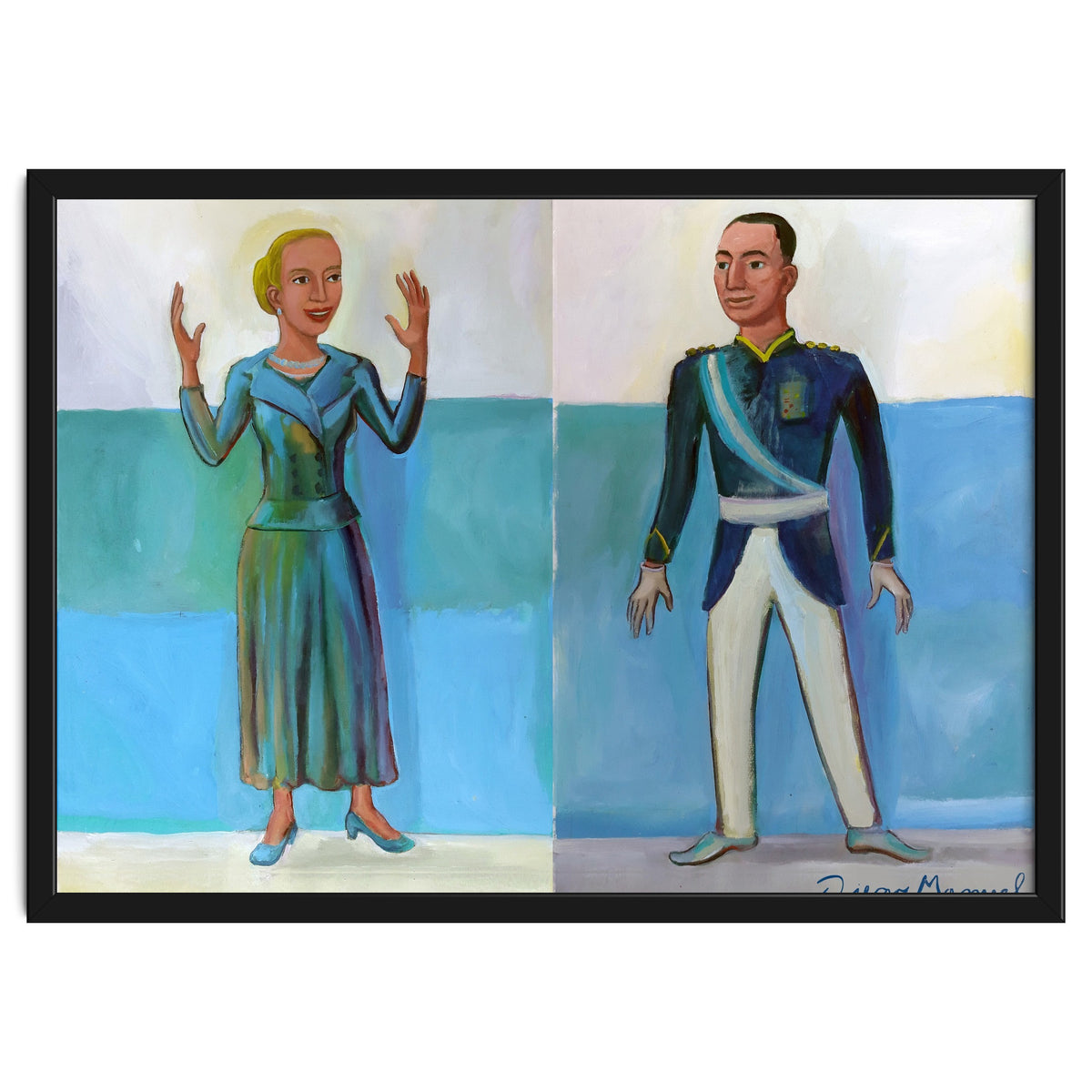 Diptico Evita Y Peron