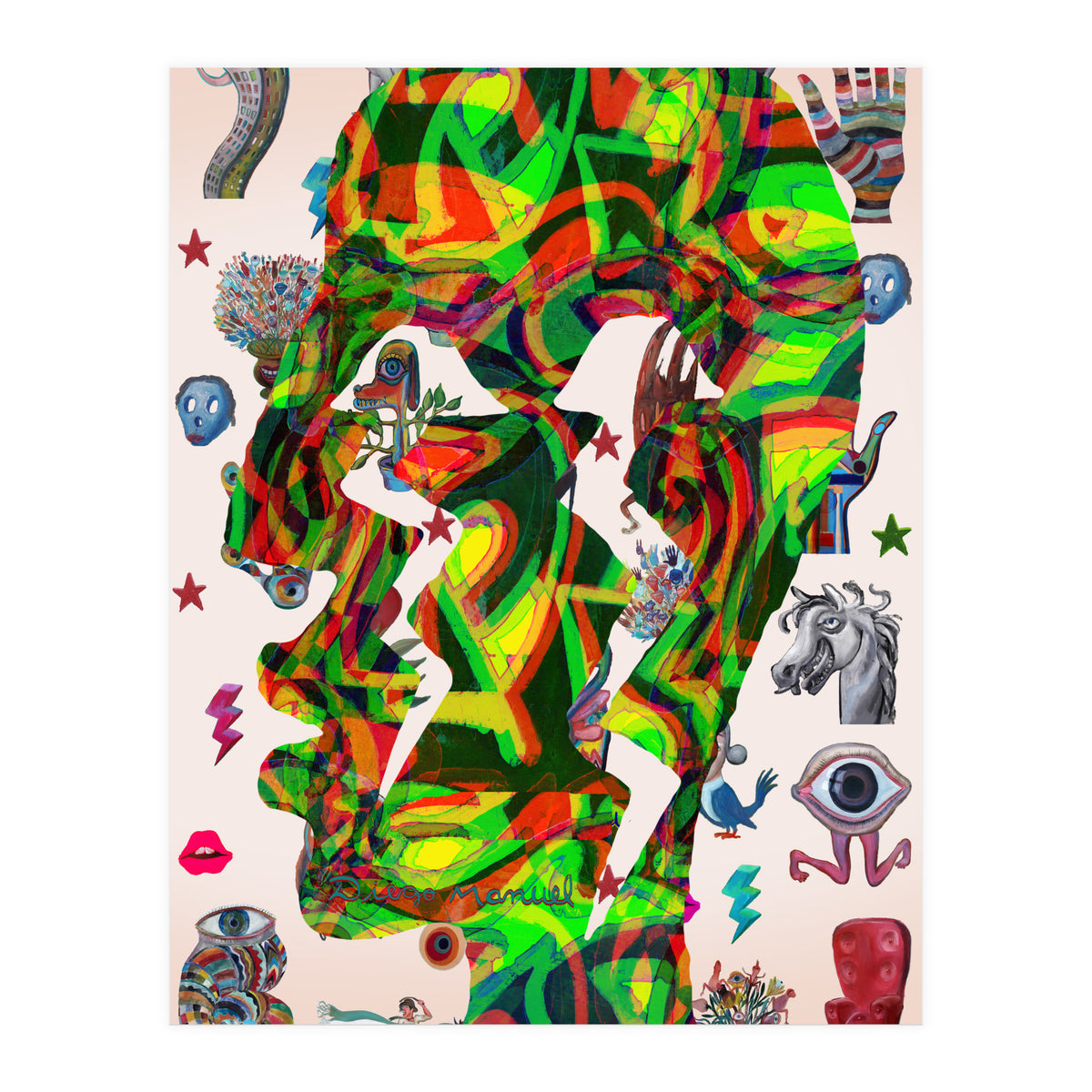 Perfil Con Rayos B 1 (Print Only)