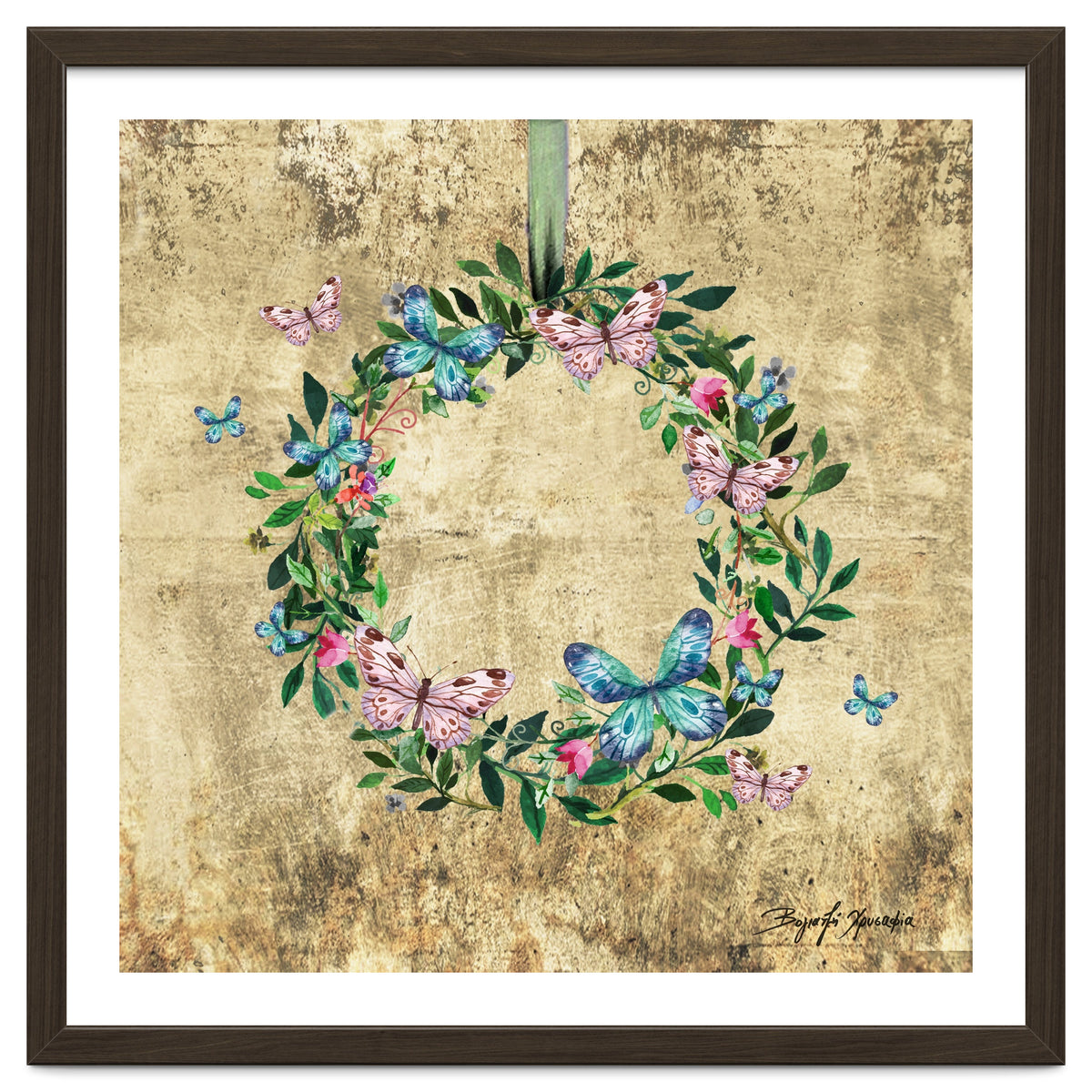 Wreath #Flowers & Butterflies#Royal collection