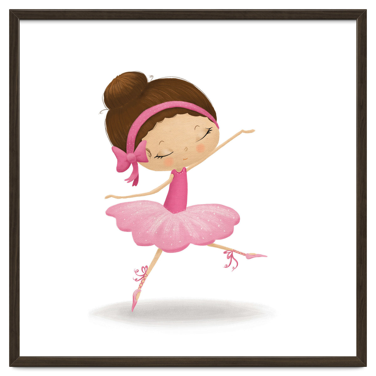 Adorable Leaping Ballerina Nursery Print