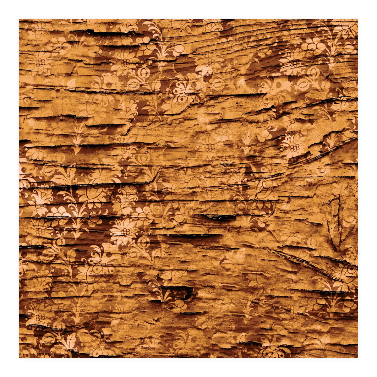 Wrinkled Ornament Old Gold (Print Only)