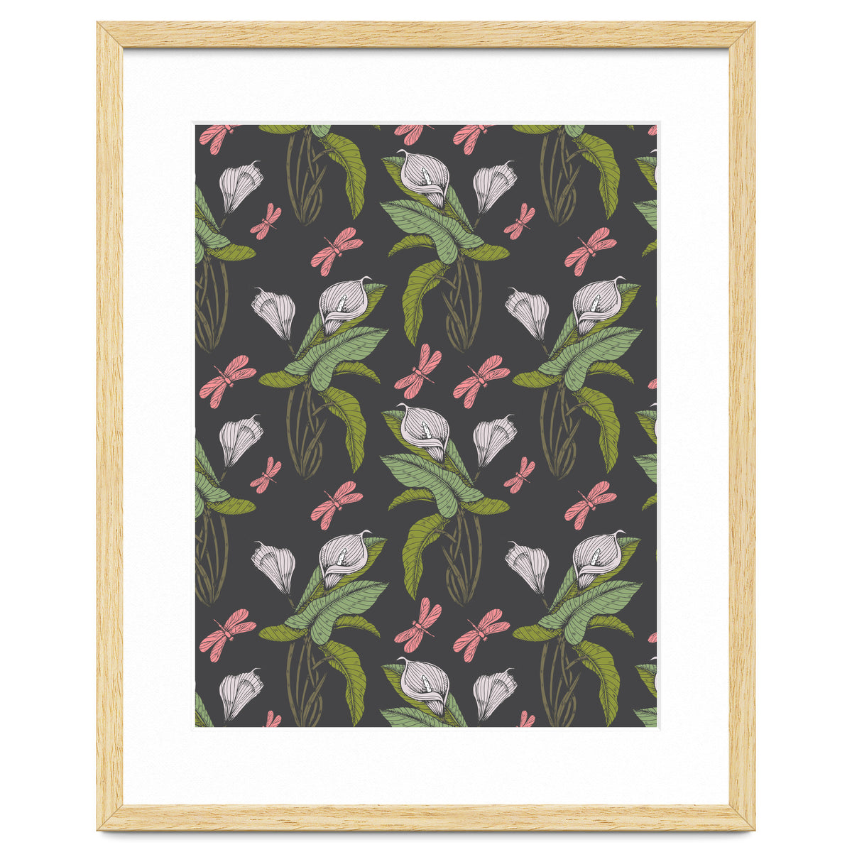 Hand drawn floral dark - 03