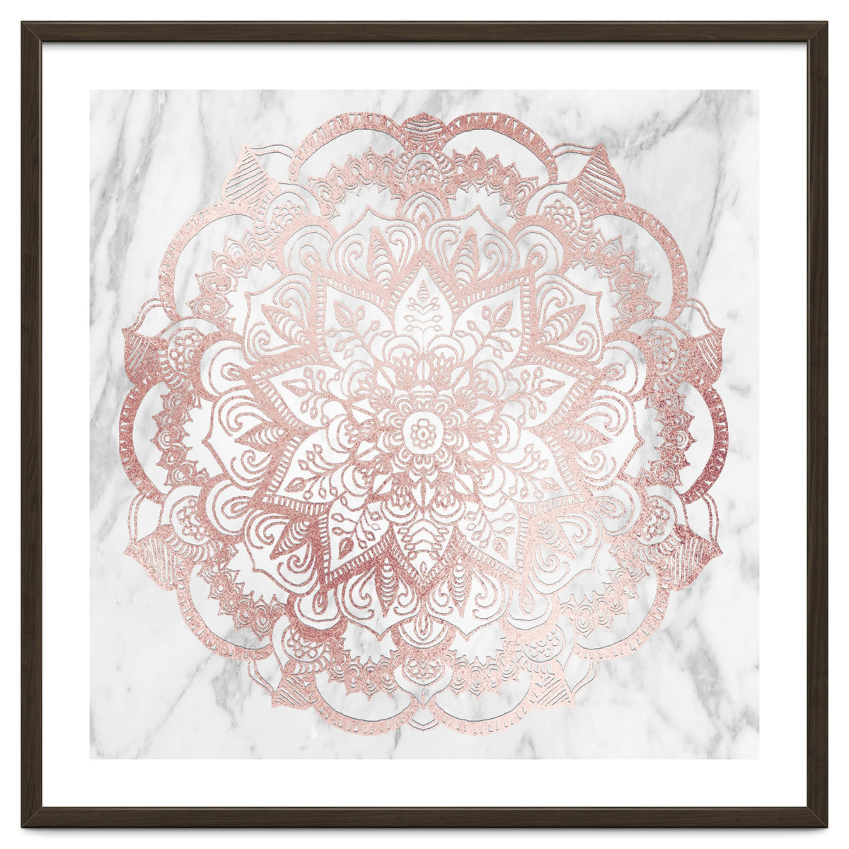 Rose Gold Mandala Star